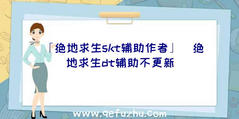 「绝地求生skt辅助作者」|绝地求生dt辅助不更新